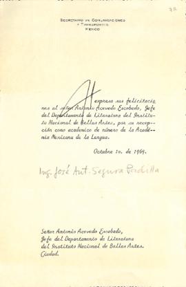 Nota de José Antonio Segura Padilla