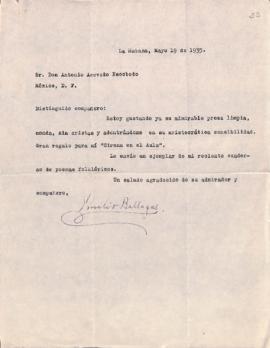 Carta de Emilio Ballagas