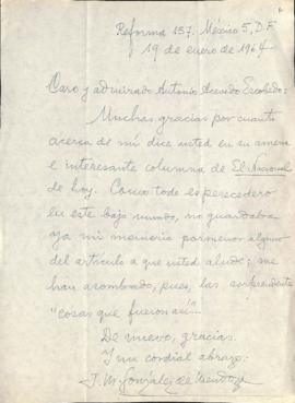 Carta de J.M. González de Mendoza