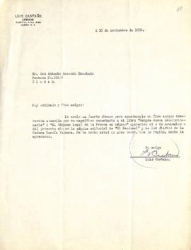 Carta de Luis Castaño