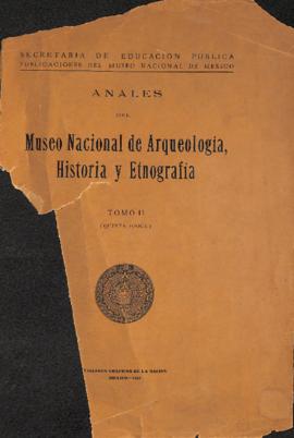 Portada de Anales del Museo Nacional de Arqueología, Historia y Etnografía