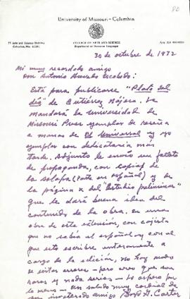 Carta de Boyd G. Carter