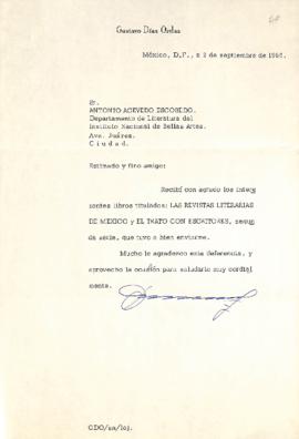 Carta de Gsutavo Díaz Ordaz