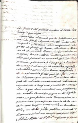 Real Orden del Virrey José de Iturrigaray por la que se solicita que cuando se realicen solicitud...