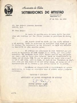 Carta del Dr. Alfonso Garza