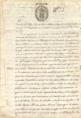 Decreto de la cesión de los cargos de alcaldes ordinarios