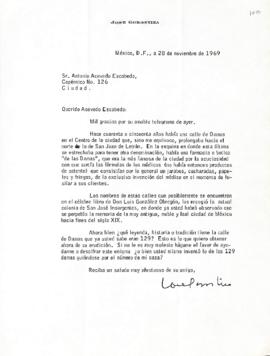 Carta de José Gorostiza