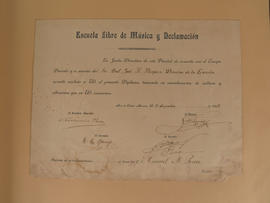 Diploma a Manuel m. Ponce