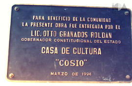 Placa de inauguración