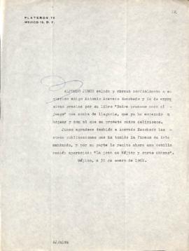 Carta de Alfonso Junco