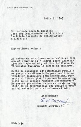 Carta de Eduardo Correa Jr.