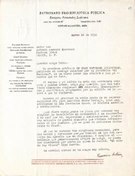Carta de Francisco Antúnez