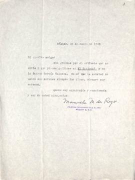 Carta de Manuela M. de Reyes