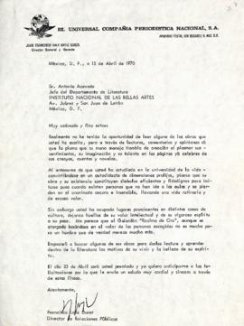 Carta de Francisco Lanz Duret