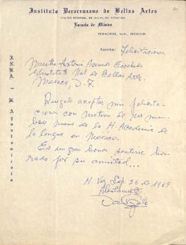 Carta de Daniel Ayala