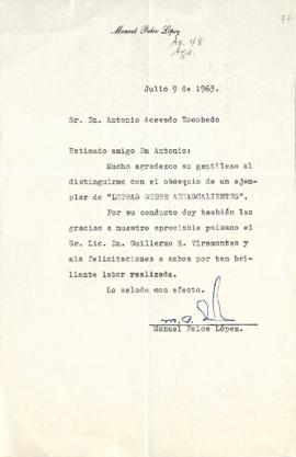 Carta de Manuel Palos López