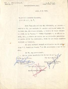 Carta de la Comisión del Día del Tipógrafo