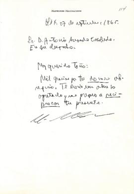 Carta de Mauricio Magdaleno