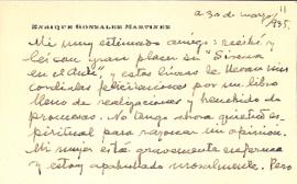 Carta de Enrique González Martínez
