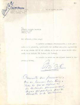 Carta de José Ch. Ramírez