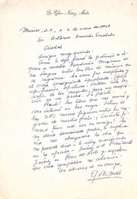 Carta de Efrén Núñez Mata