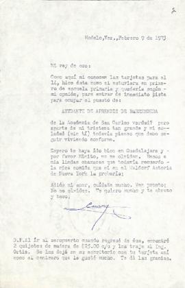 Carta de Emmy Acevedo Escobedo