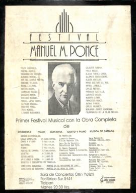 Programa del Festival Manuel M. Ponce