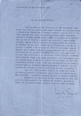 Carta de László Passuth