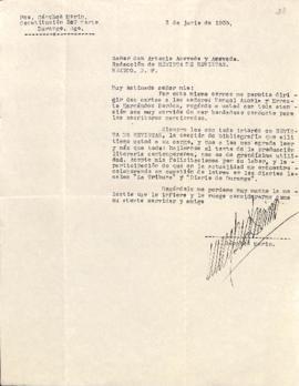 Carta de Francisco Sánchez Marín