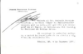 Carta de Jorge Alonoso Sobeon