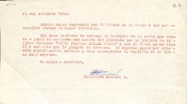 Carta de Heliodoro Monreal S.