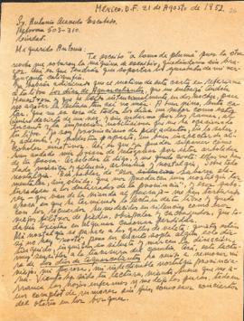 Carta de Alfredo Cardona Peña