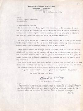 Carta de Olivia Fernández de Córdova