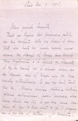 Carta a María del Refugio Ponce