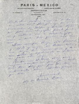 Carta de María del Consuelo Cottier