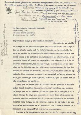 Carta de José Porrúa Curanzas