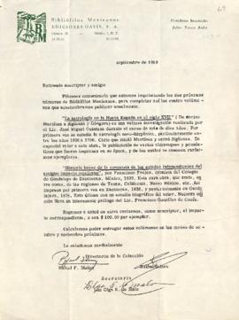 Carta de Rafael Muñoz F. y Rafael Solana