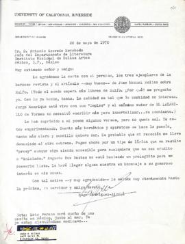 Carta de Hugo Rodríguez Alcalá