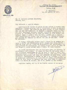 Carta a Antonio Acevedo Escobedo