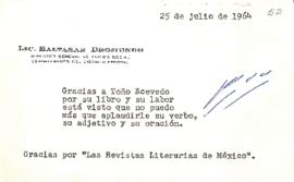 Carta de Baltazar Dromundo