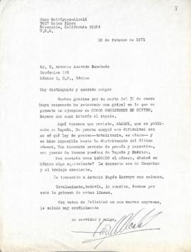 Carta de Hugo Rodríguez Alcalá