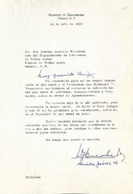 Carta de Manuel G. Escobedo