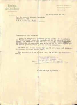 Carta de José Ortega Spottorno