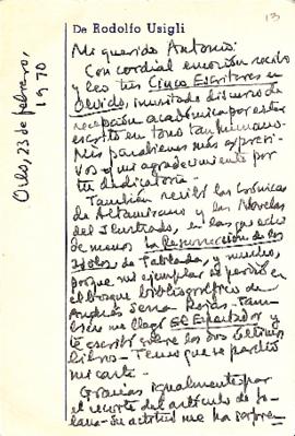 Carta de Rodolfo Usigli