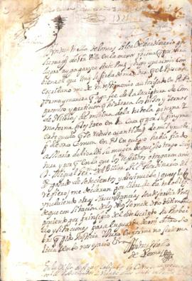 Solicitud de testimonio de escritura por parte del Alcalde Ordinario de la Villa de Aguascaliente...