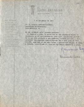 Carta de Raimundo Lazo