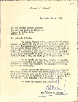 Carta de Manuel E. Russek