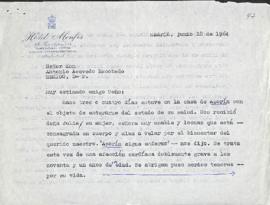 Carta de Francisco Antúnez