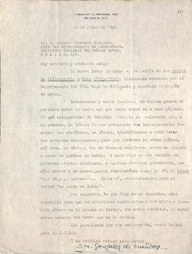 Carta de José María González de Mendoza