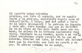 Carta de Joaquín Antonio Peñalosa